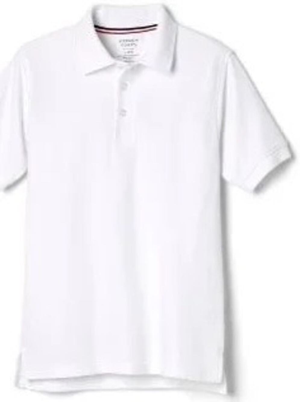 NEW! French Toast M-8 Short Sleeve Pique Polo Shirt White